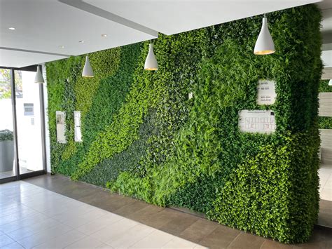 artificial green wall interior.